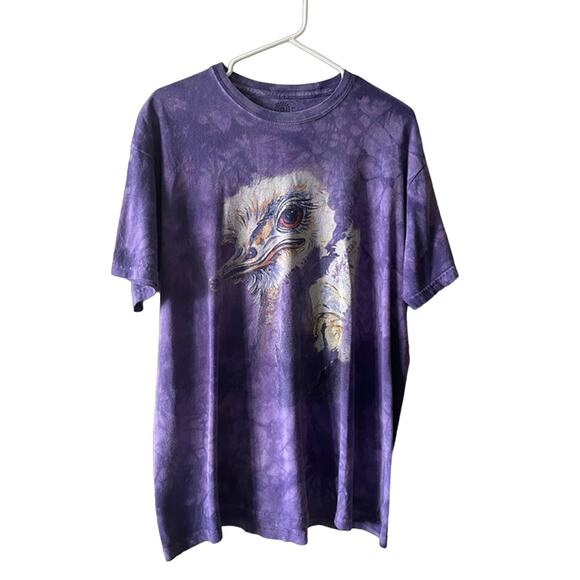 Purple Tie Dye Vintage Look OSTRICH Tee Shirt Size Large Great Condition - Picture 1 of 4